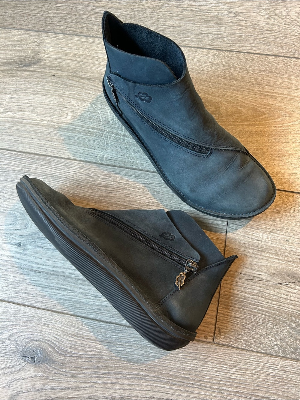 Loints of Holland Leather Elin Boot Navy Blue Size 39